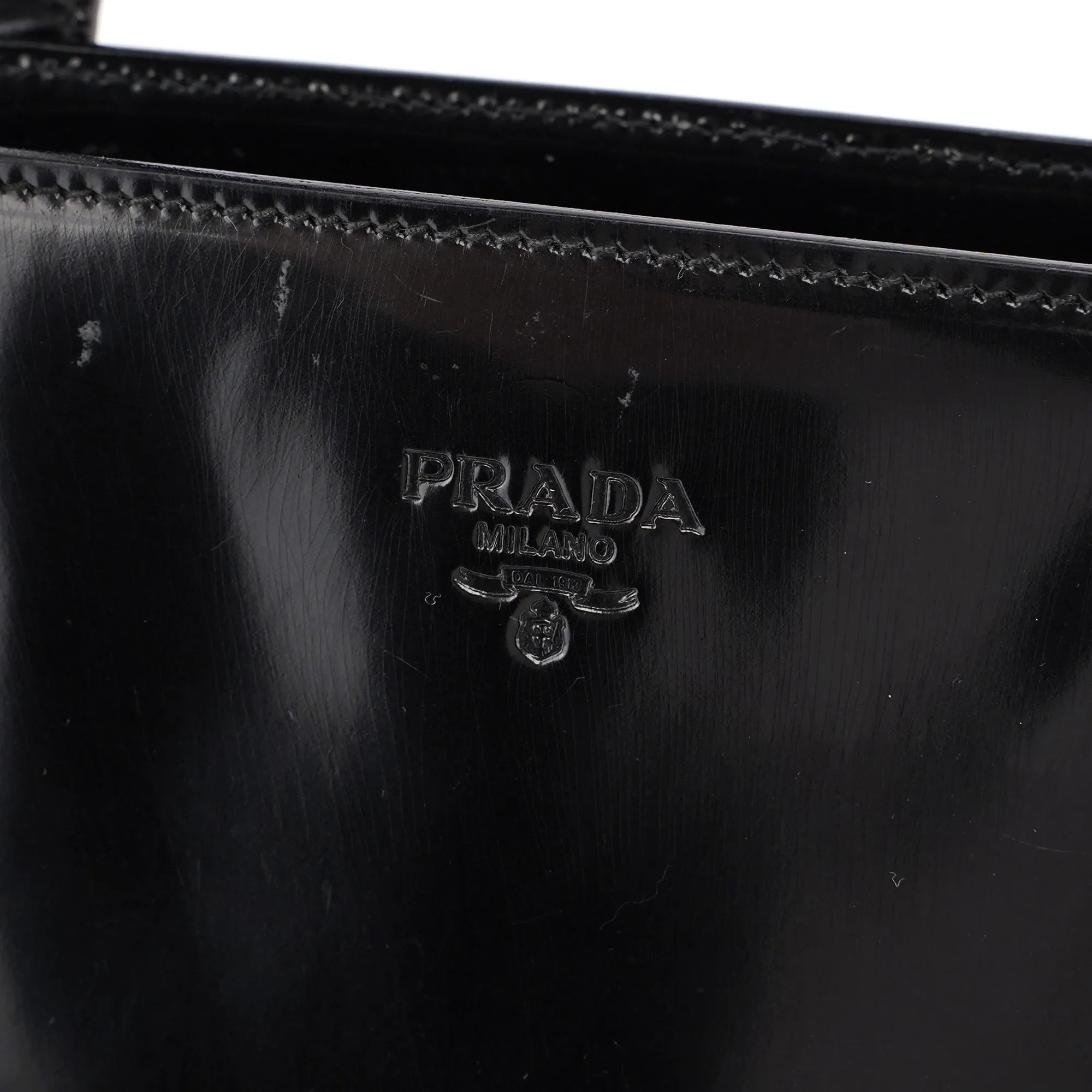 1995 Black Spazzolato Tote Bag