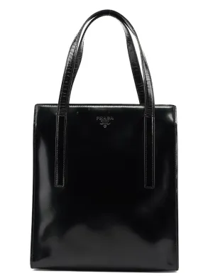 1995 Black Spazzolato Tote Bag