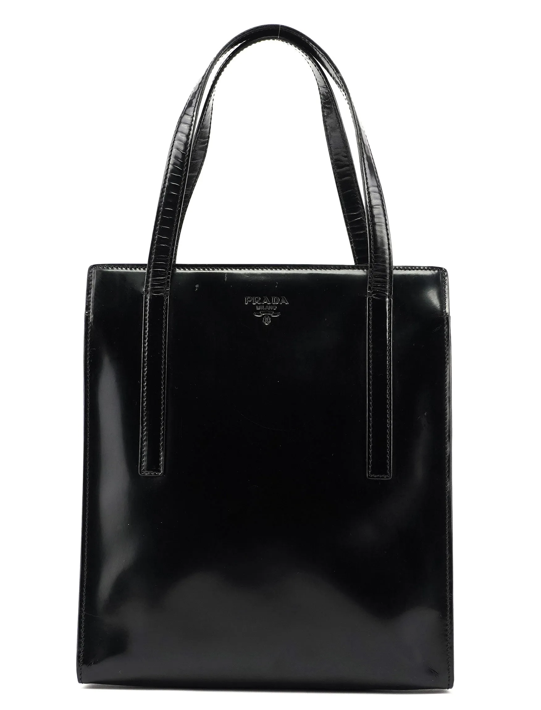 1995 Black Spazzolato Tote Bag