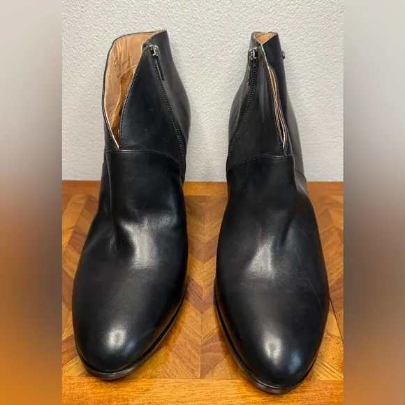 206 Collective black leather Everett ankle boots 10.5