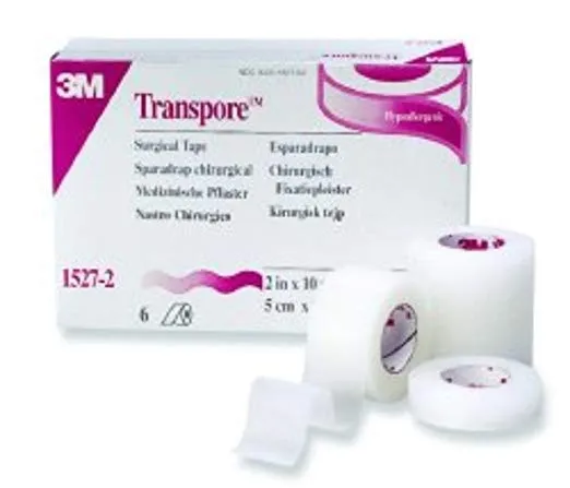 3M Medical Tape Transpore Plastic 2" X 10 Yards NonSterile (#1527-2, Sold Per Piece)