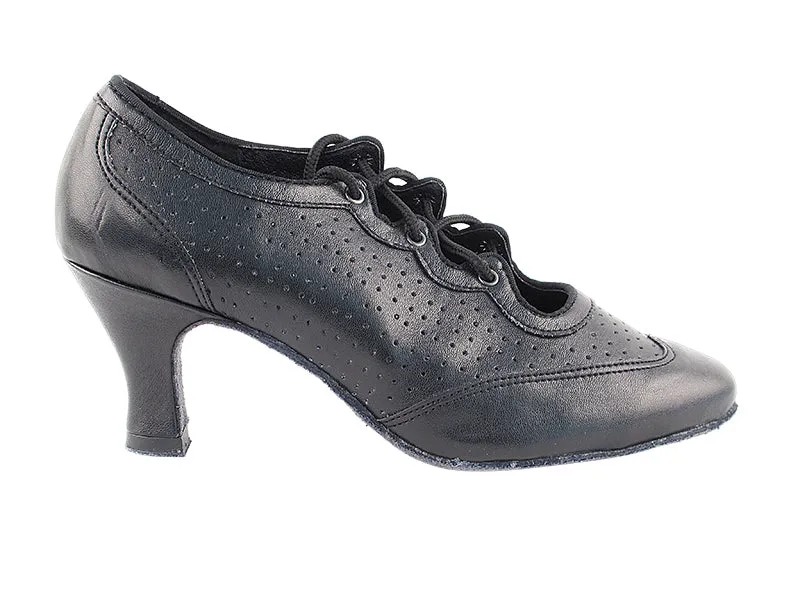 6823 Black Perforated Leather