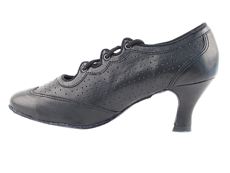6823 Black Perforated Leather