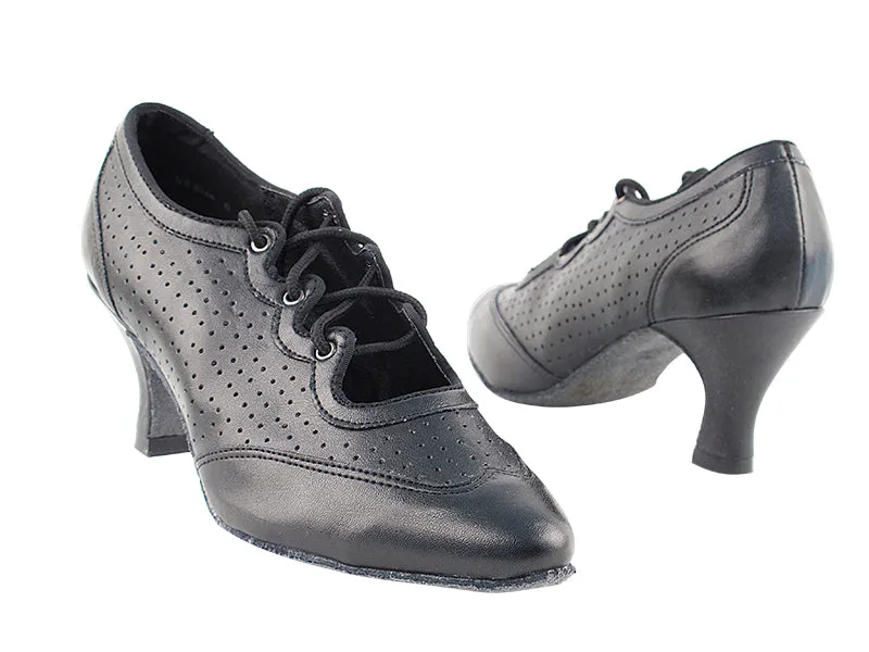 6823 Black Perforated Leather