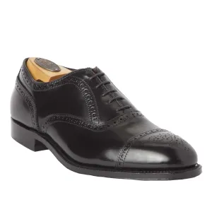 9841 - Medallion Cap Toe Bal in Black Shell Cordovan