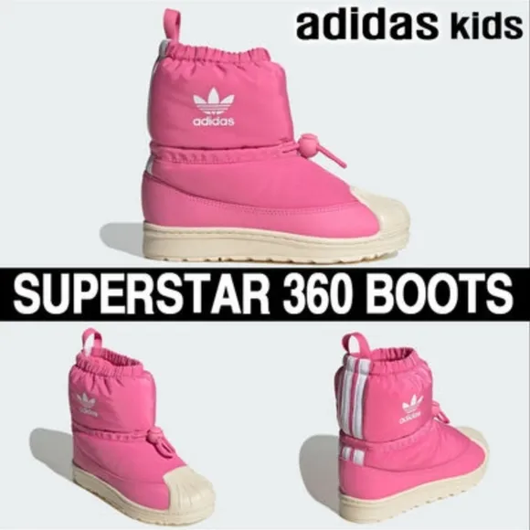 ADIDAS ORIGINALS SUPERSTAR 360 BOOT Kids In Pink/white