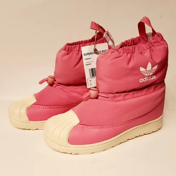 ADIDAS ORIGINALS SUPERSTAR 360 BOOT Kids In Pink/white