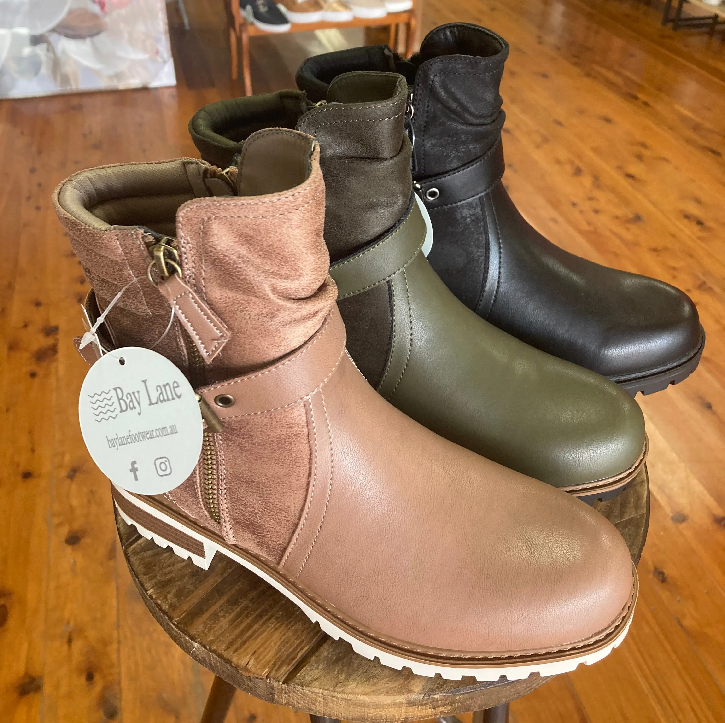 Alpha Taupe Leather Ankle Boot - Bay Lane
