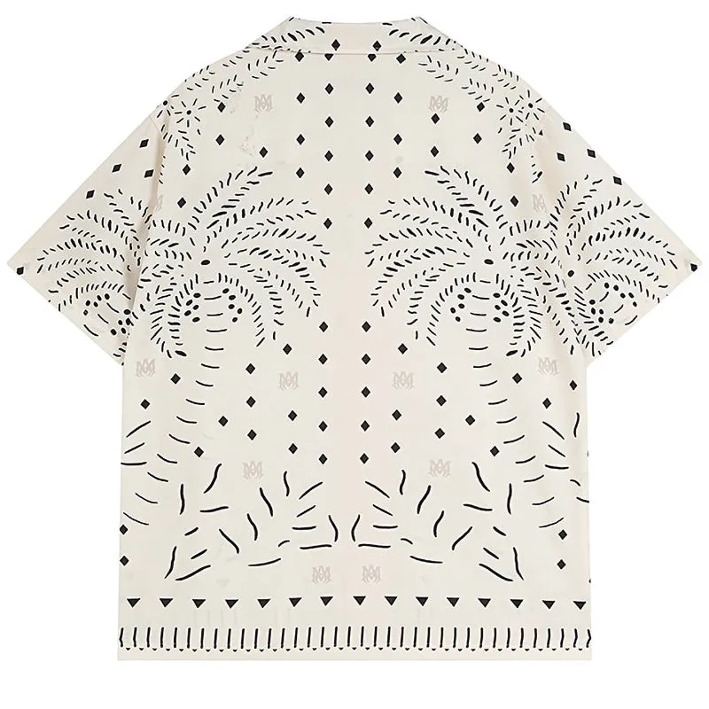 AMIRl Perforated Leather Shirt