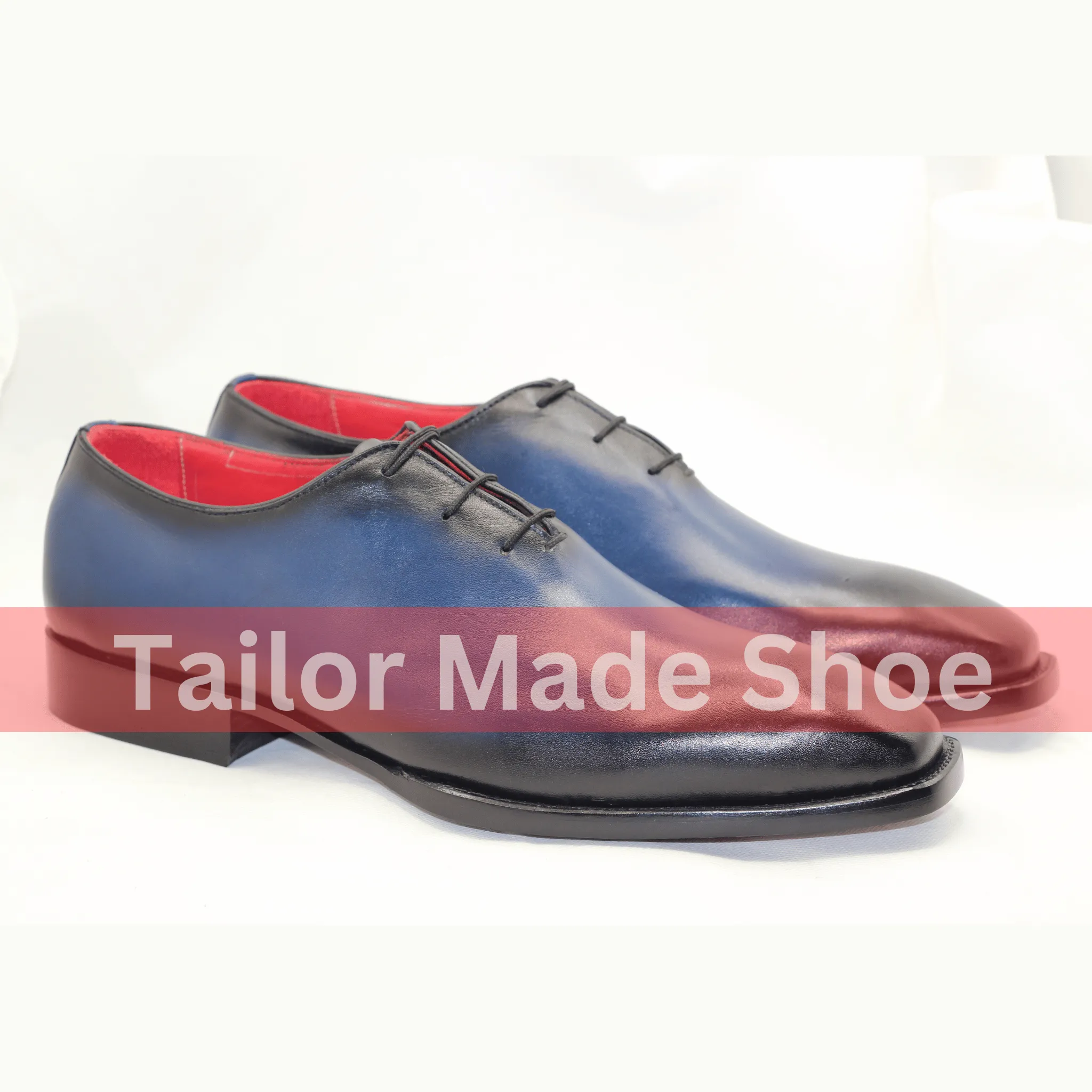 Artisan-Crafted Blue Leather Shoes – The Epitome of Sophistication Handcrafted Premium Blue Leather Shoes with Black Finish – Modern Elegance