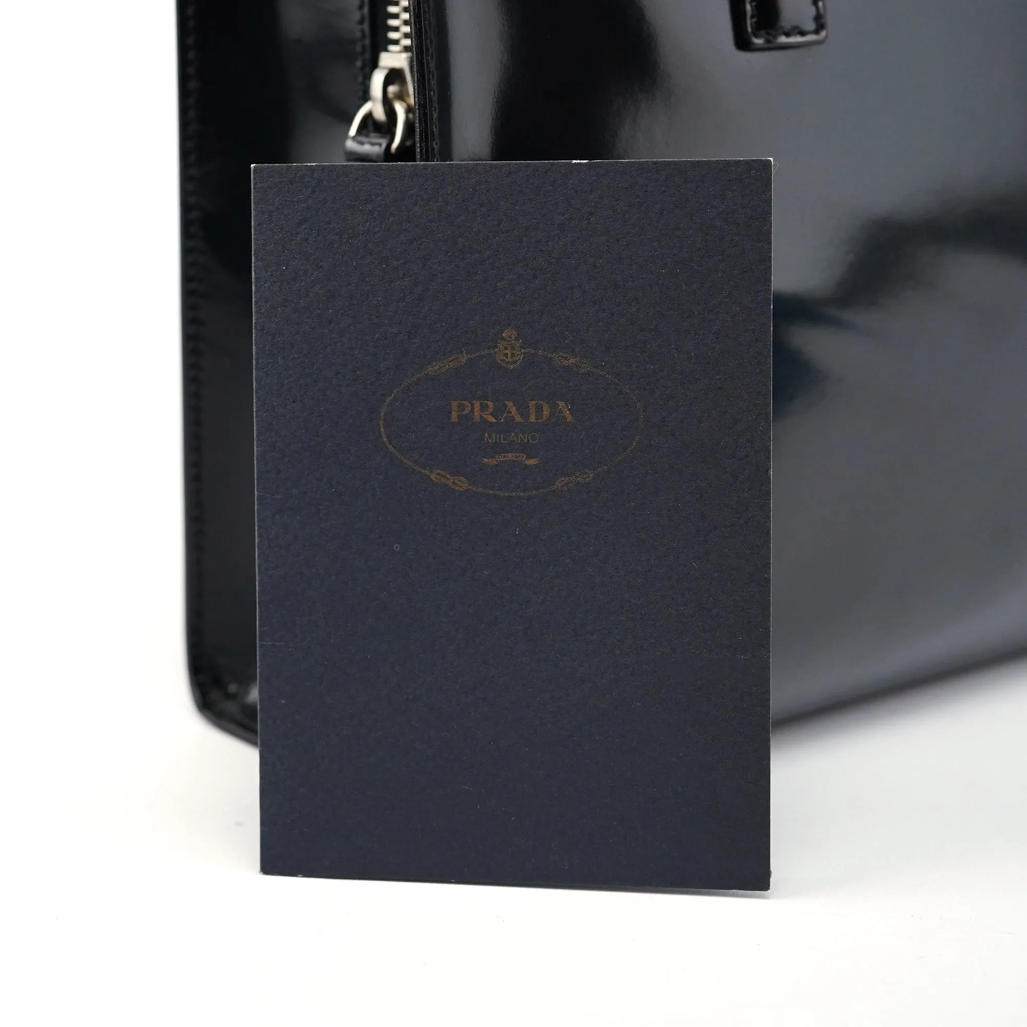 B6010 Black Spazzolato Tote Bag