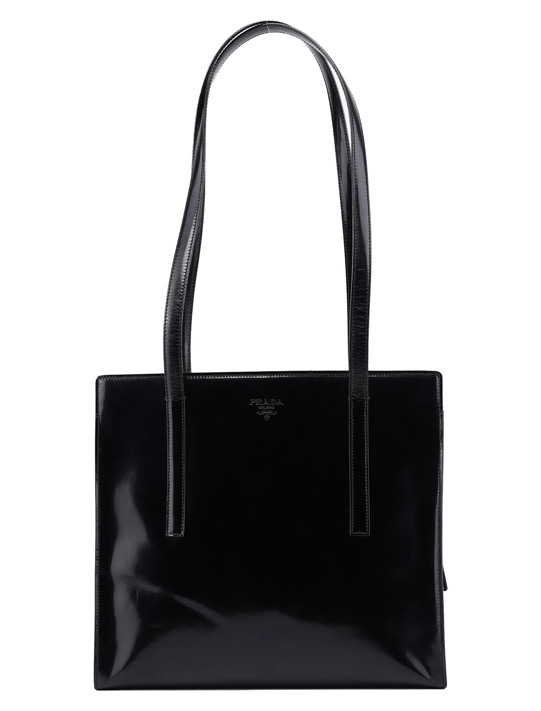B6010 Black Spazzolato Tote Bag