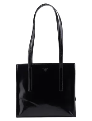 B6010 Black Spazzolato Tote Bag