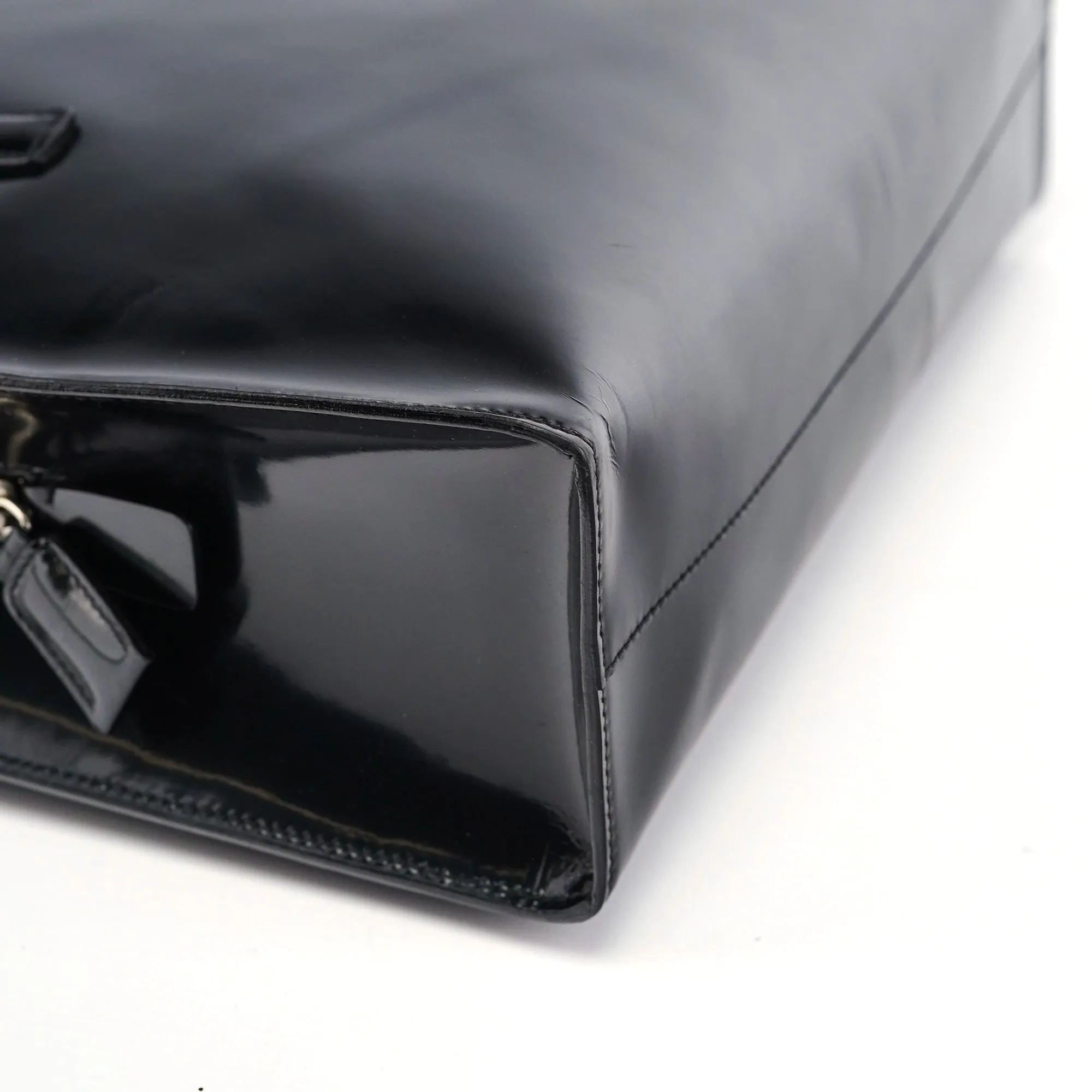 B6010 Black Spazzolato Tote Bag
