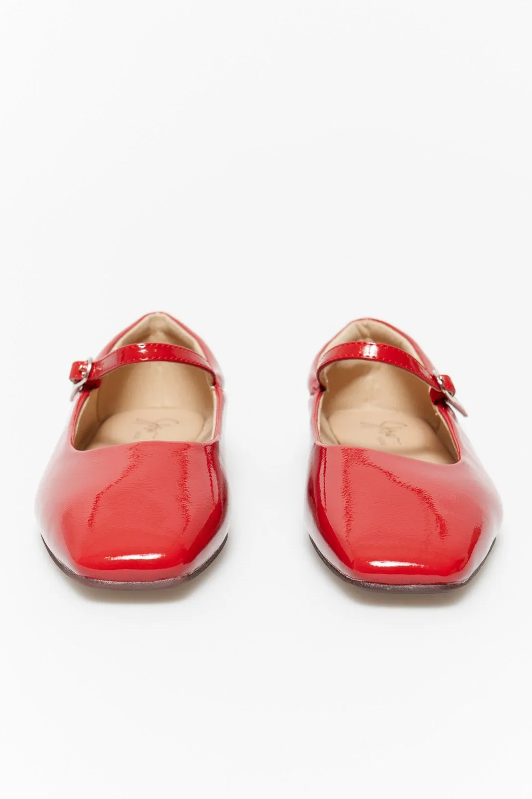 Basic Patent Leather Mary Jane - Red
