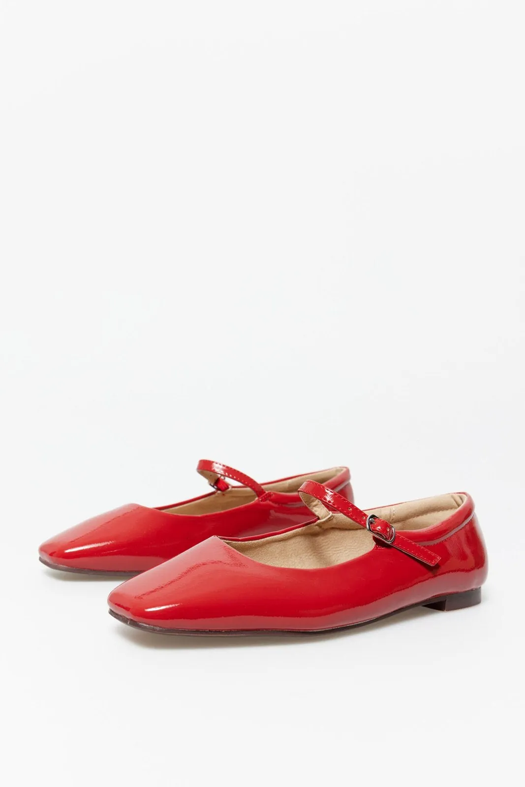 Basic Patent Leather Mary Jane - Red