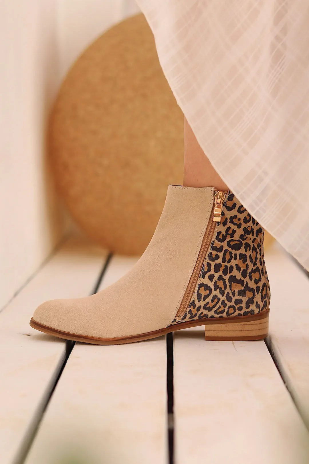 Becky Leopard Beige