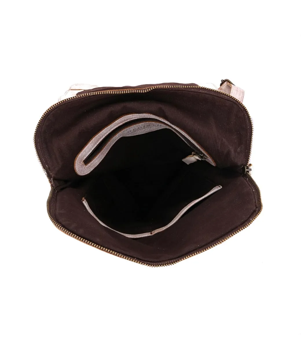 Bedstu 'Patsy' Tan Perforated Leather Backpack