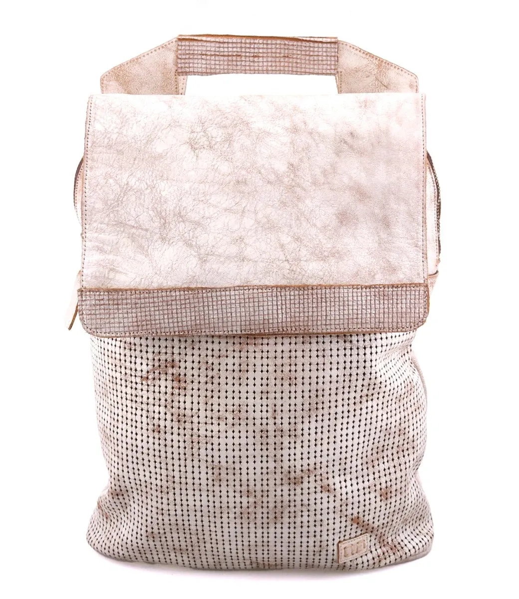 Bedstu 'Patsy' Tan Perforated Leather Backpack