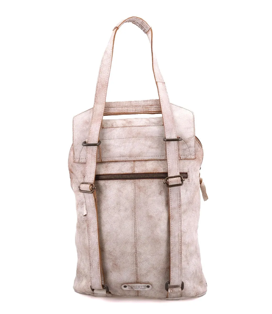 Bedstu 'Patsy' Tan Perforated Leather Backpack