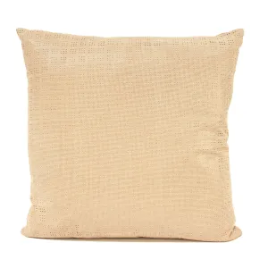 Beige Leather Decorative Pillow