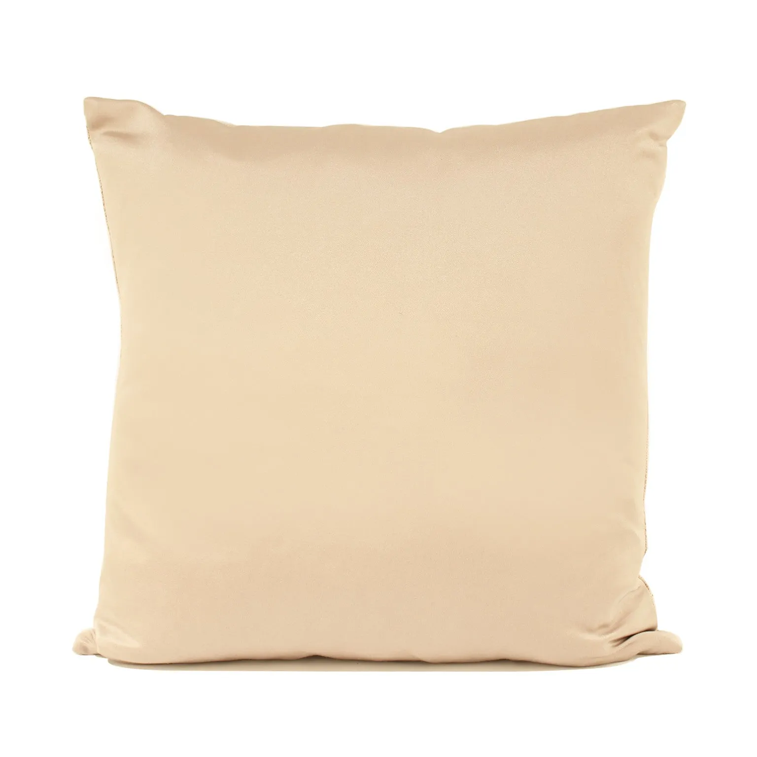 Beige Leather Decorative Pillow