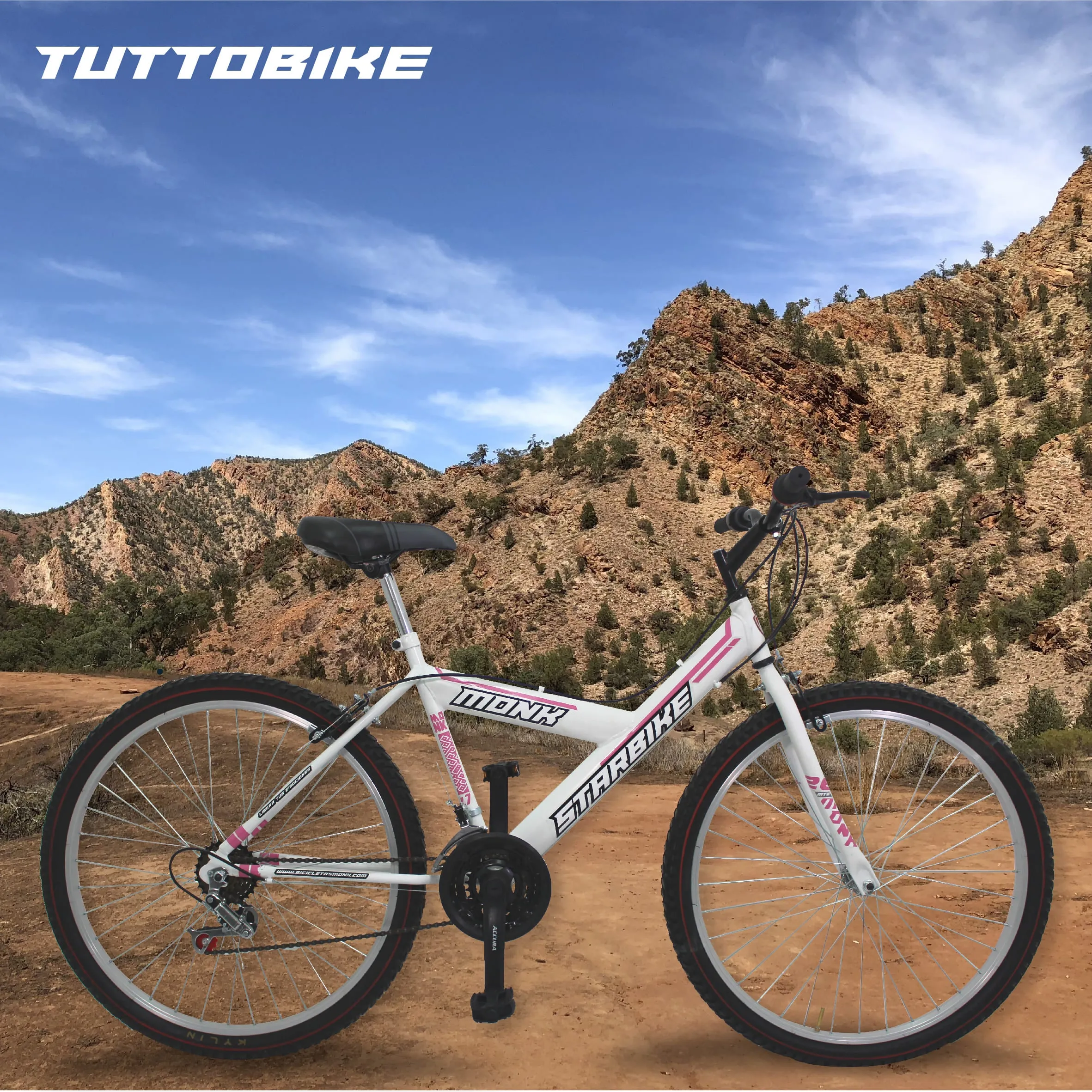 Bicicleta Montaña Rodada 26 18 Velocidades Monk Starbike 2.1