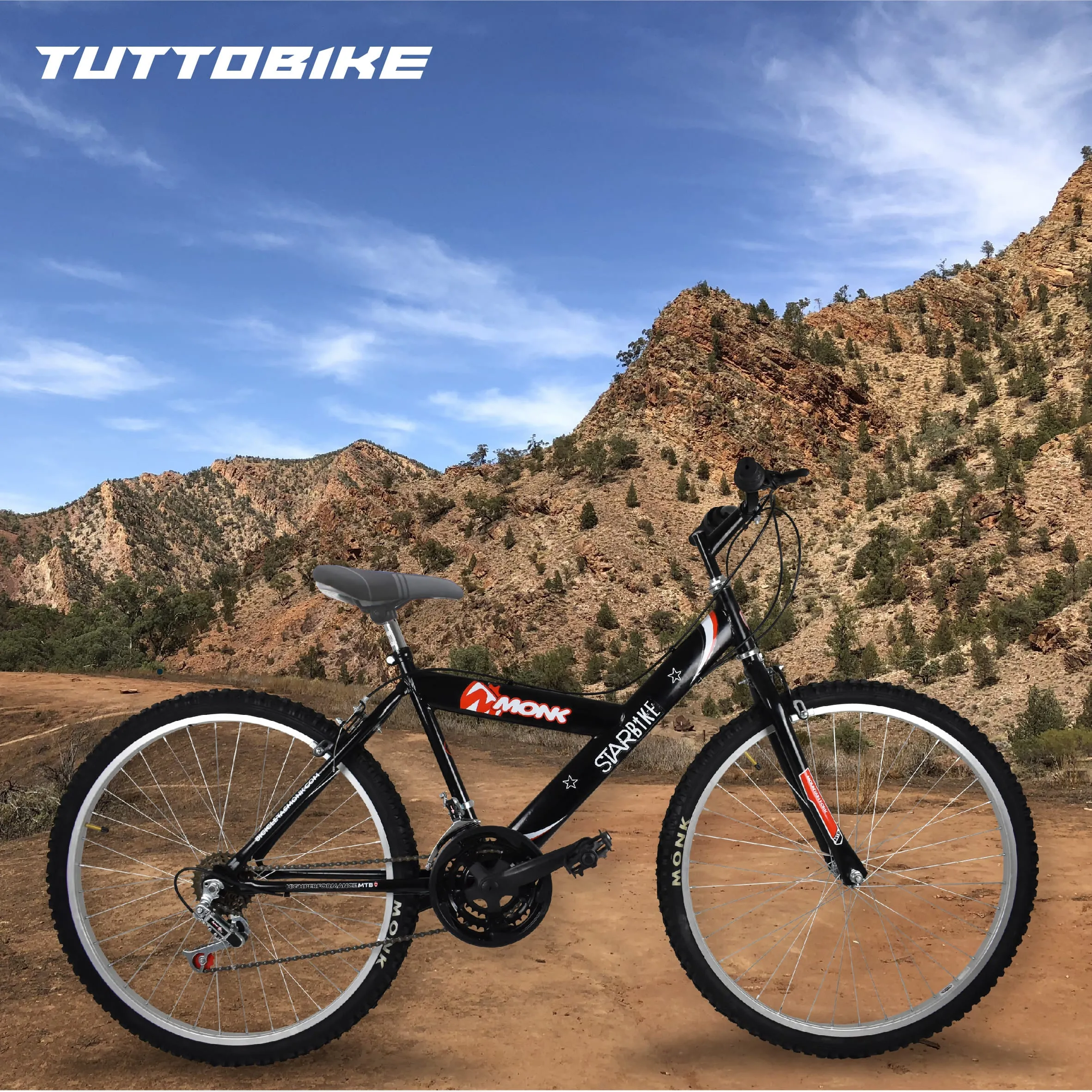 Bicicleta Montaña Rodada 26 18 Velocidades Monk Starbike