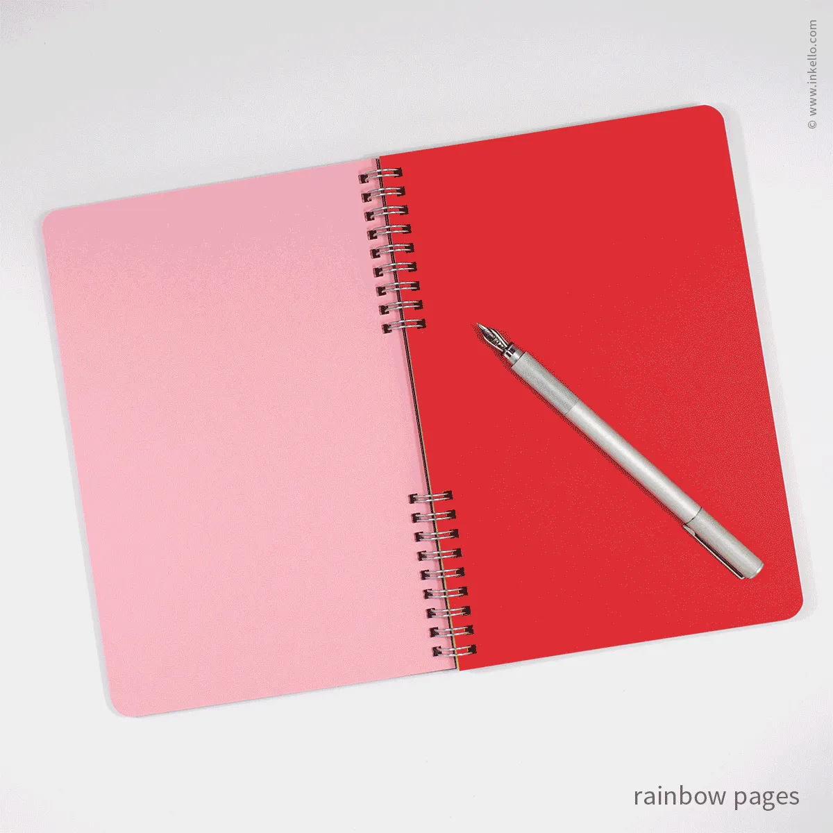 Big Burst Spiral Notebook with Coral Cover and Silver Ink: Blank