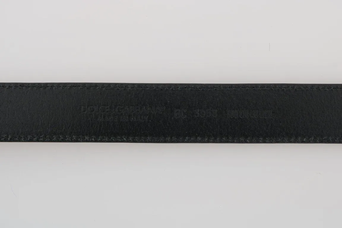 Black Brown Perforated Leather Belt