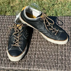 Black Leather Men's Converse Chuck Taylor All Stars - Size 12