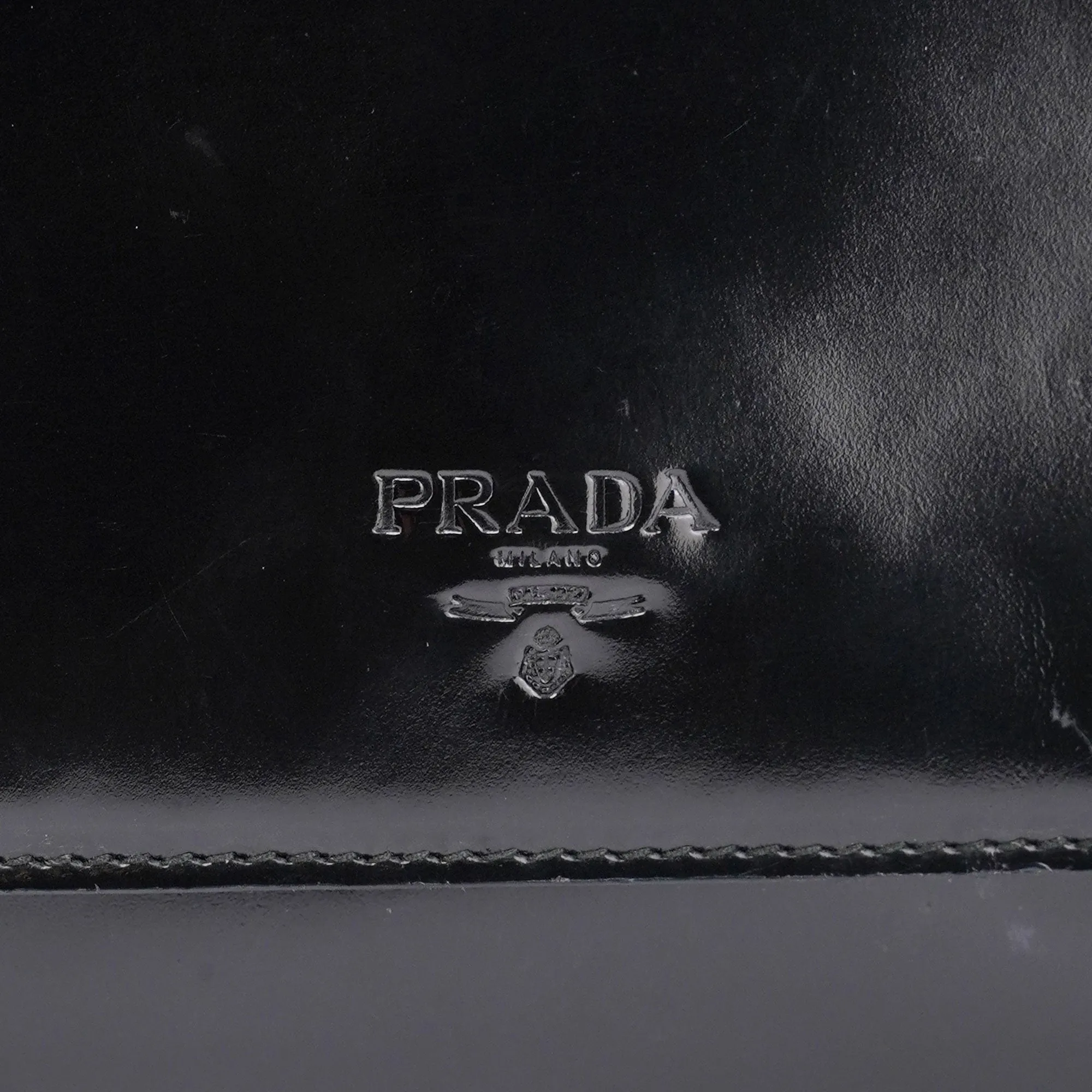 Black Spazzolato Flap Tote