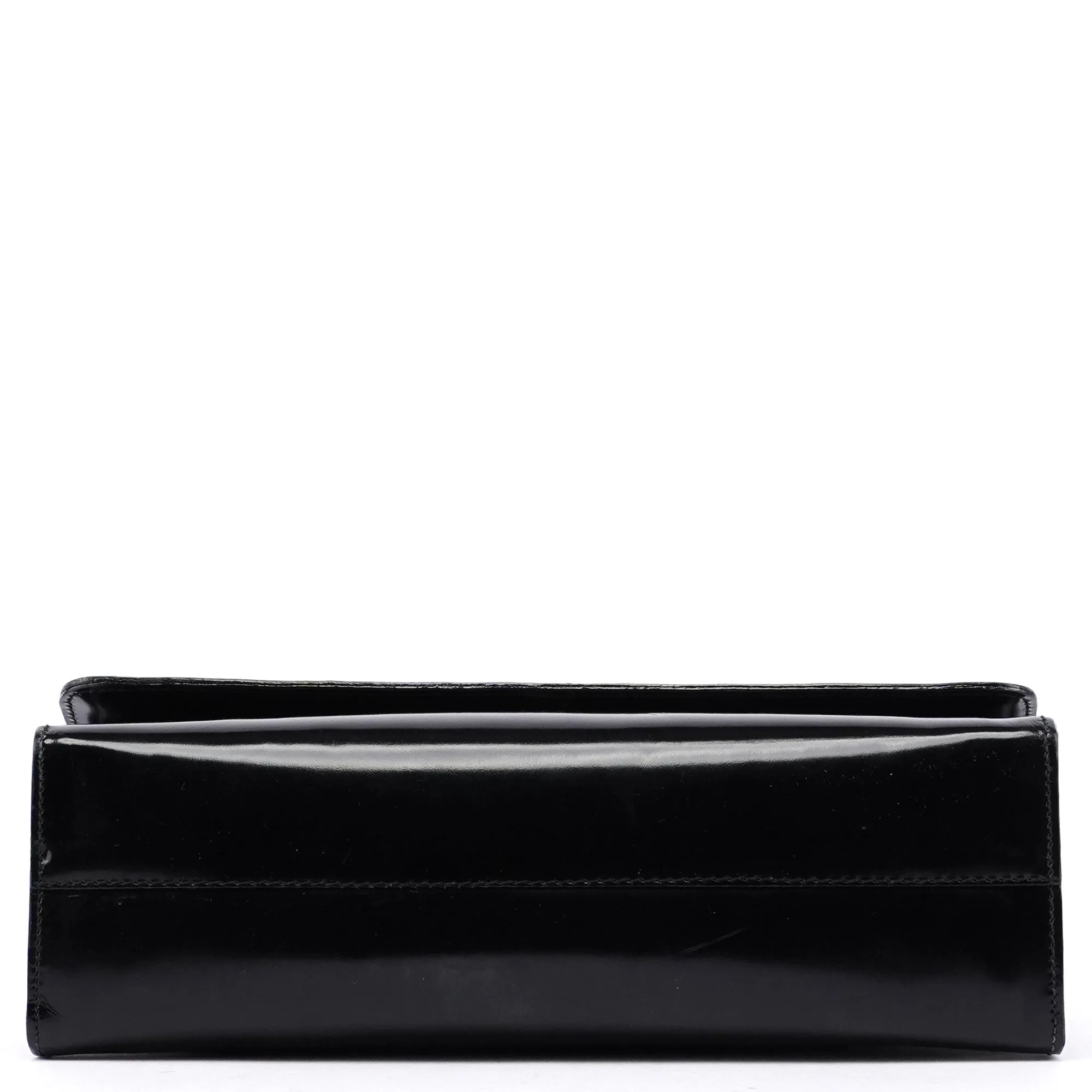 Black Spazzolato Flap Tote
