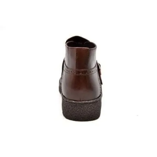 British Walkers Playboy Manhattan Wingtip Men's Brown Leather High Tops Ankle Boots