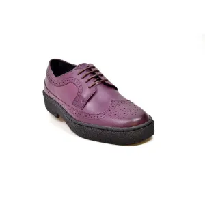 British Walkers Playboy Originals Wingtip Low Cut Men's Albergine Leather Oxfords Ankle Boots
