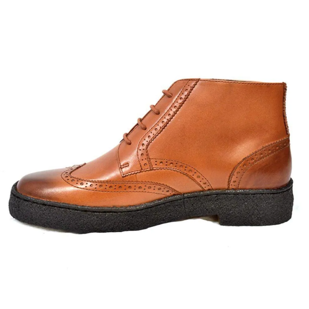 British Walkers Playboy Wingtip High Tops Men's Limited Edition Leather Ankle Boots