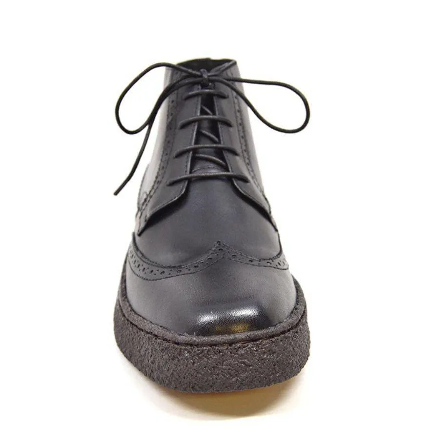 British Walkers Playboy Wingtip High Tops Men's Limited Edition Leather Ankle Boots