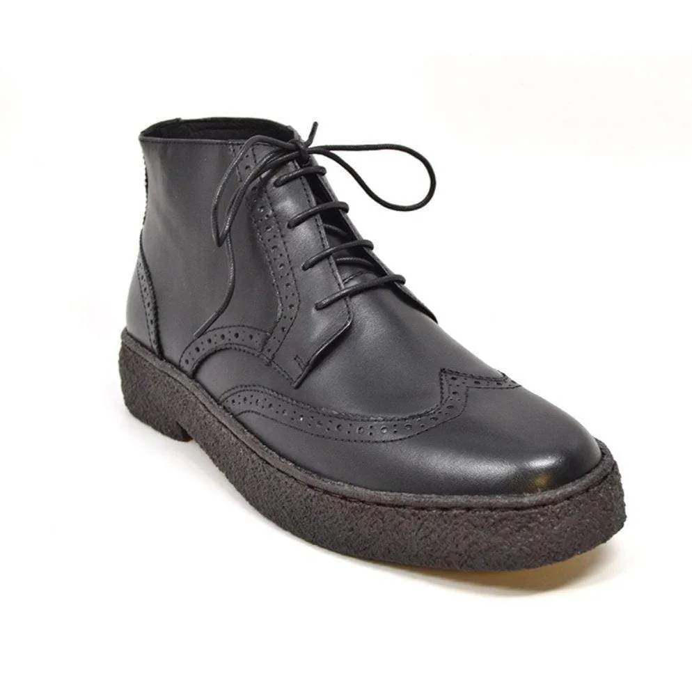 British Walkers Playboy Wingtip High Tops Men's Limited Edition Leather Ankle Boots