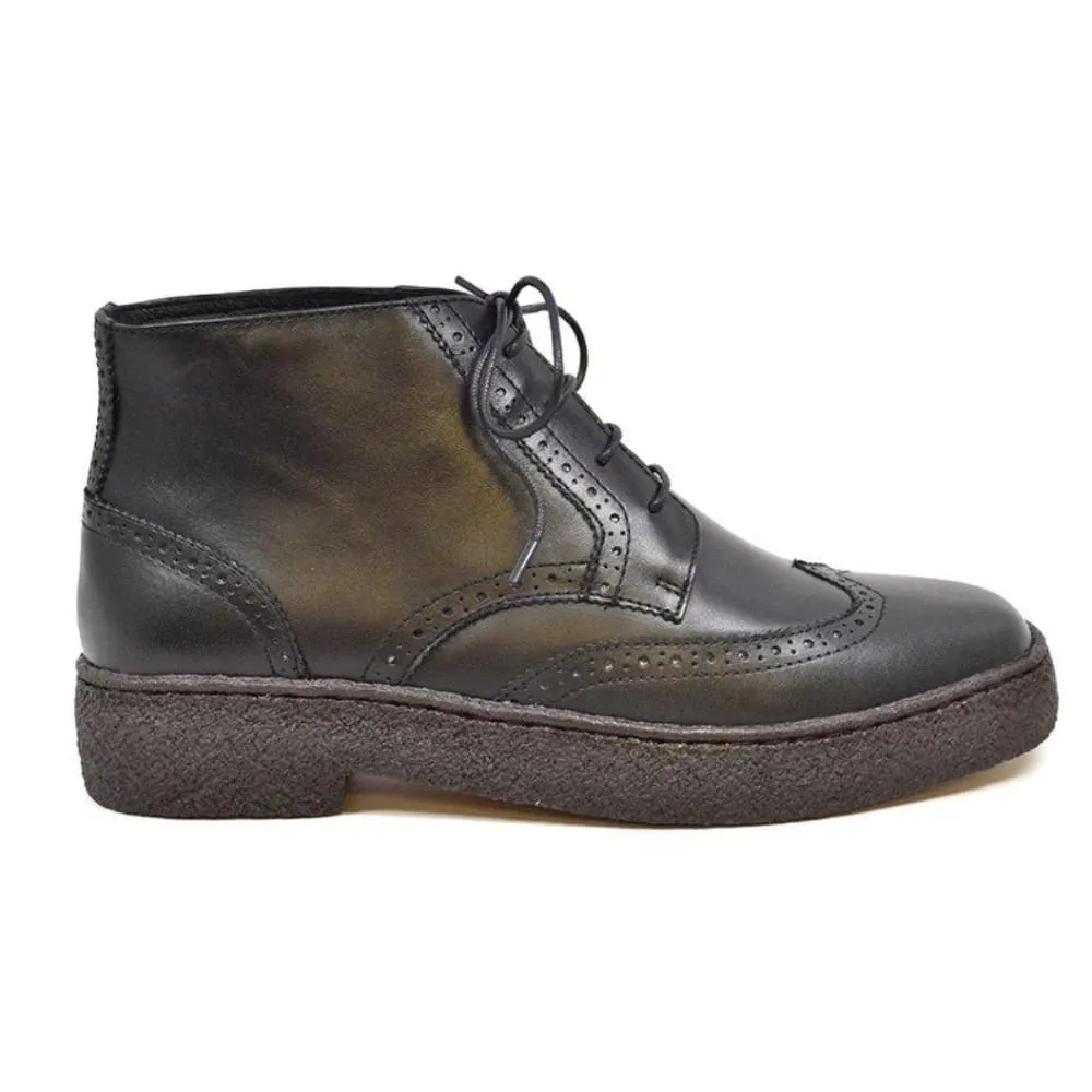 British Walkers Playboy Wingtip High Tops Men's Limited Edition Leather Ankle Boots