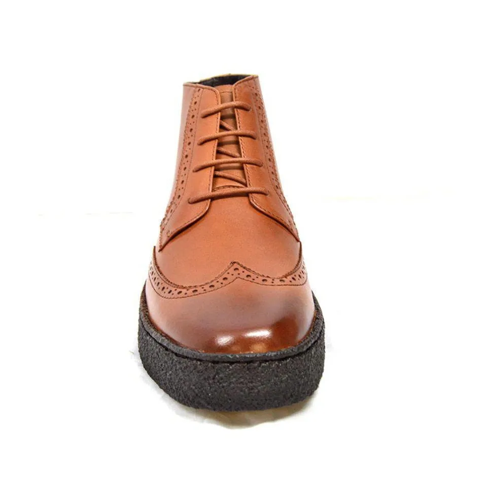 British Walkers Playboy Wingtip High Tops Men's Limited Edition Leather Ankle Boots