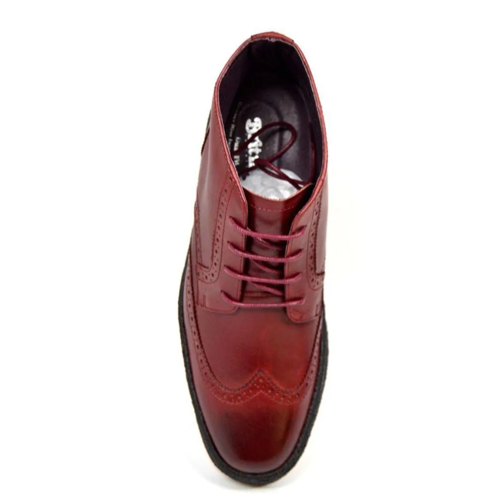 British Walkers Playboy Wingtip High Tops Men's Limited Edition Leather Ankle Boots