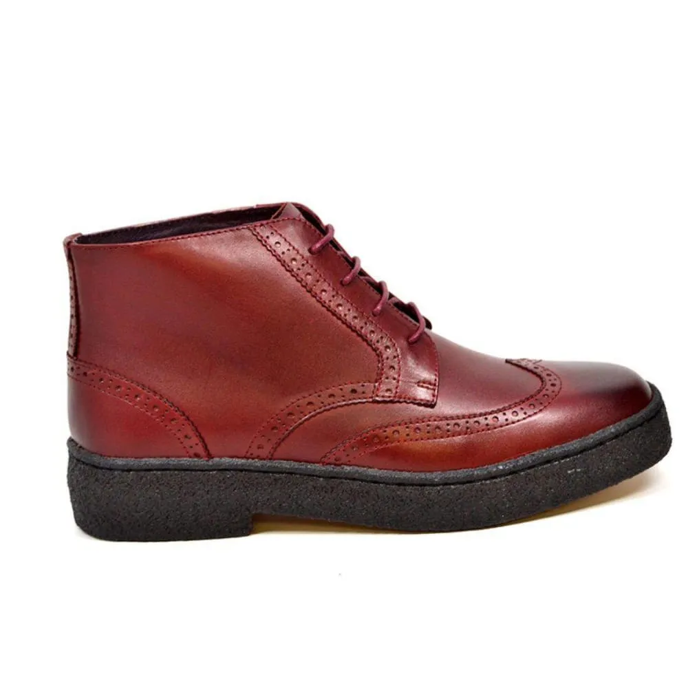 British Walkers Playboy Wingtip High Tops Men's Limited Edition Leather Ankle Boots