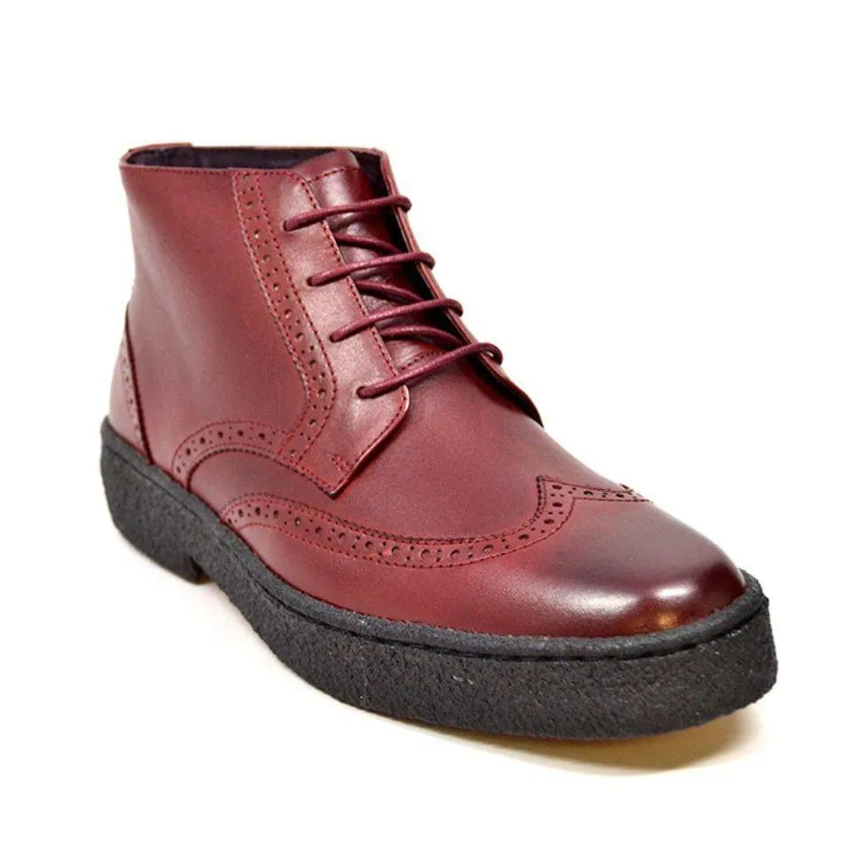 British Walkers Playboy Wingtip High Tops Men's Limited Edition Leather Ankle Boots