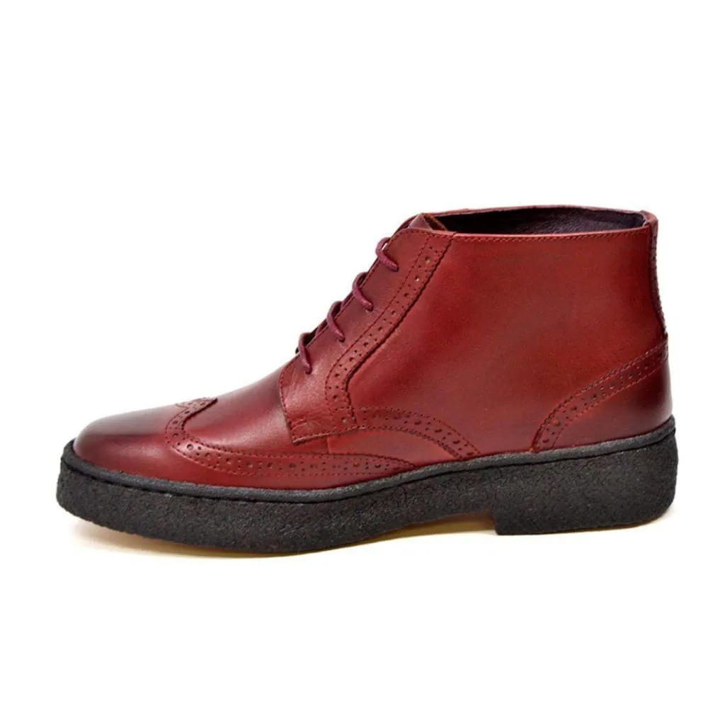 British Walkers Playboy Wingtip High Tops Men's Limited Edition Leather Ankle Boots
