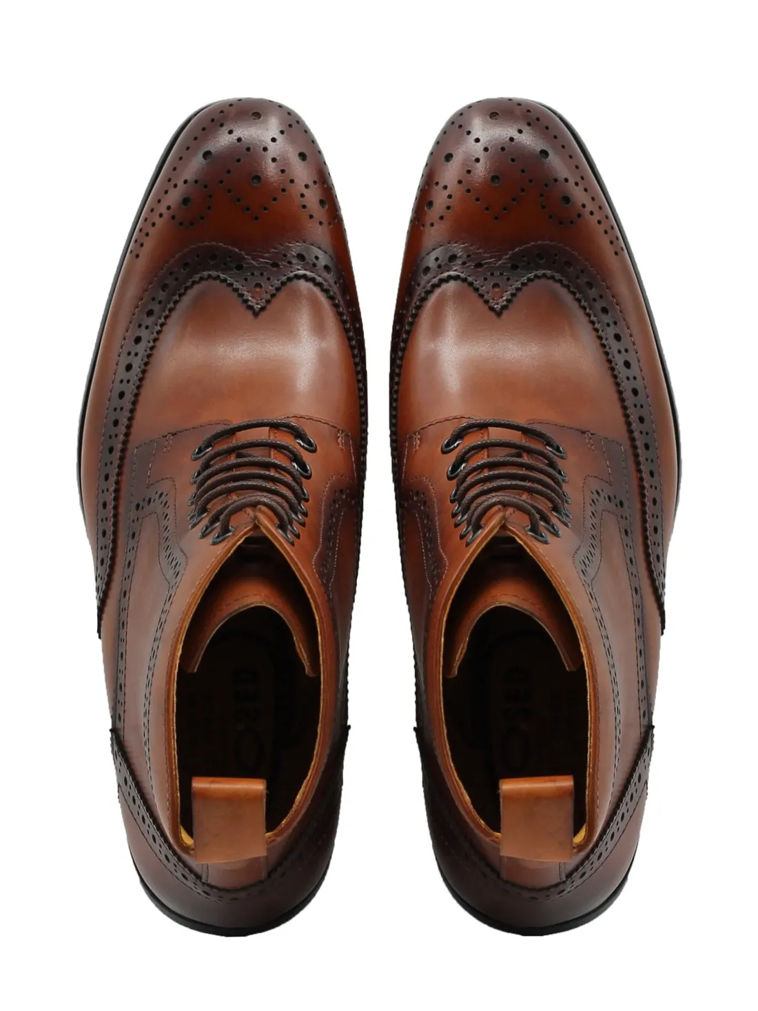 BROWN DERBY LEATHER BOOTS