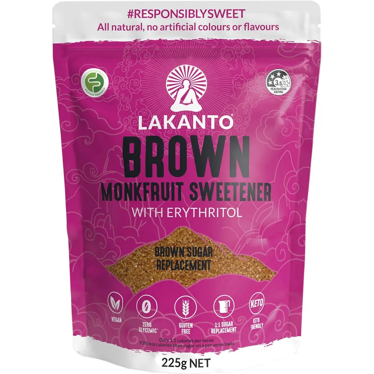 Brown Monkfruit Sweetener - 225g