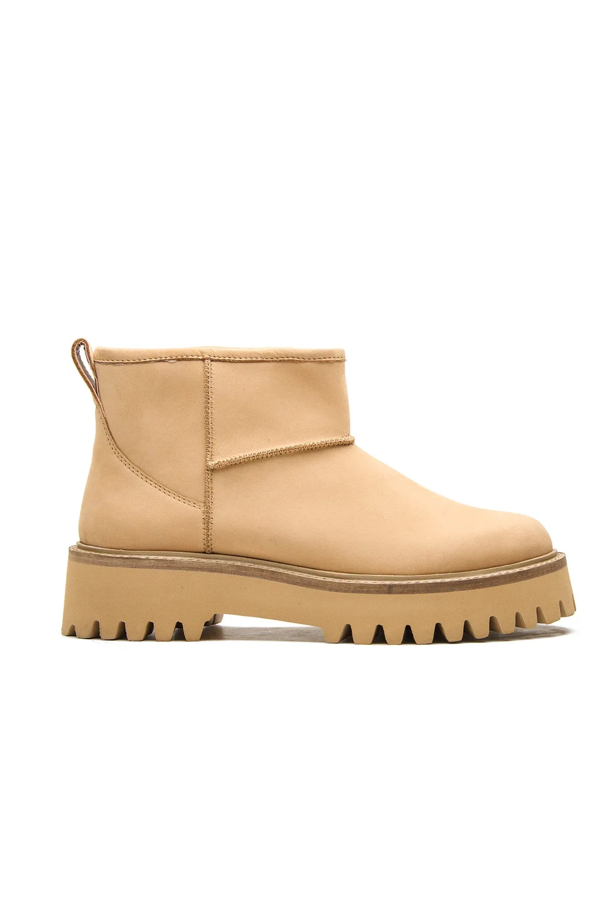 Brown Nubuck Leather Ankle Boots