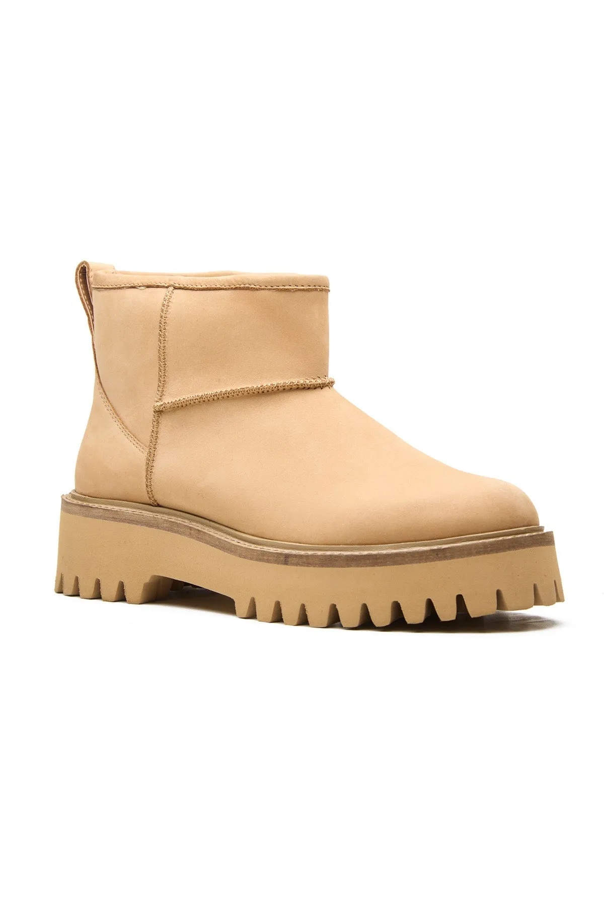 Brown Nubuck Leather Ankle Boots
