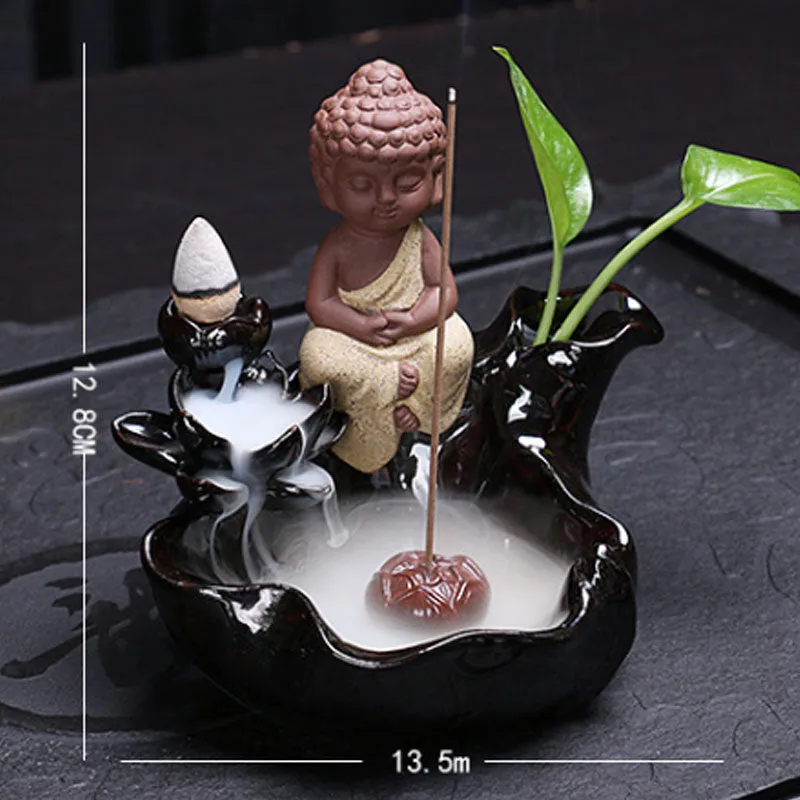 Buddha Ceramic Incense Burner (Backflow Zen Incense)
