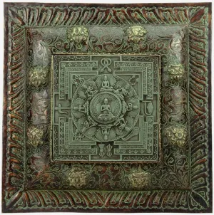 Buddha Mandala - Brass Wall Hanging 9"